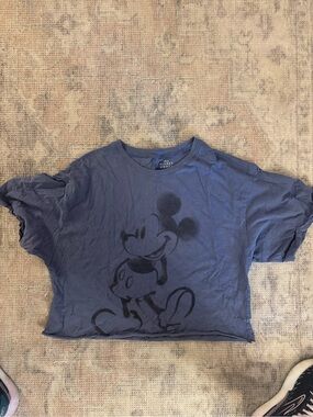 Disney Navy Blue Mickey Graphic Short Sleeve Tee